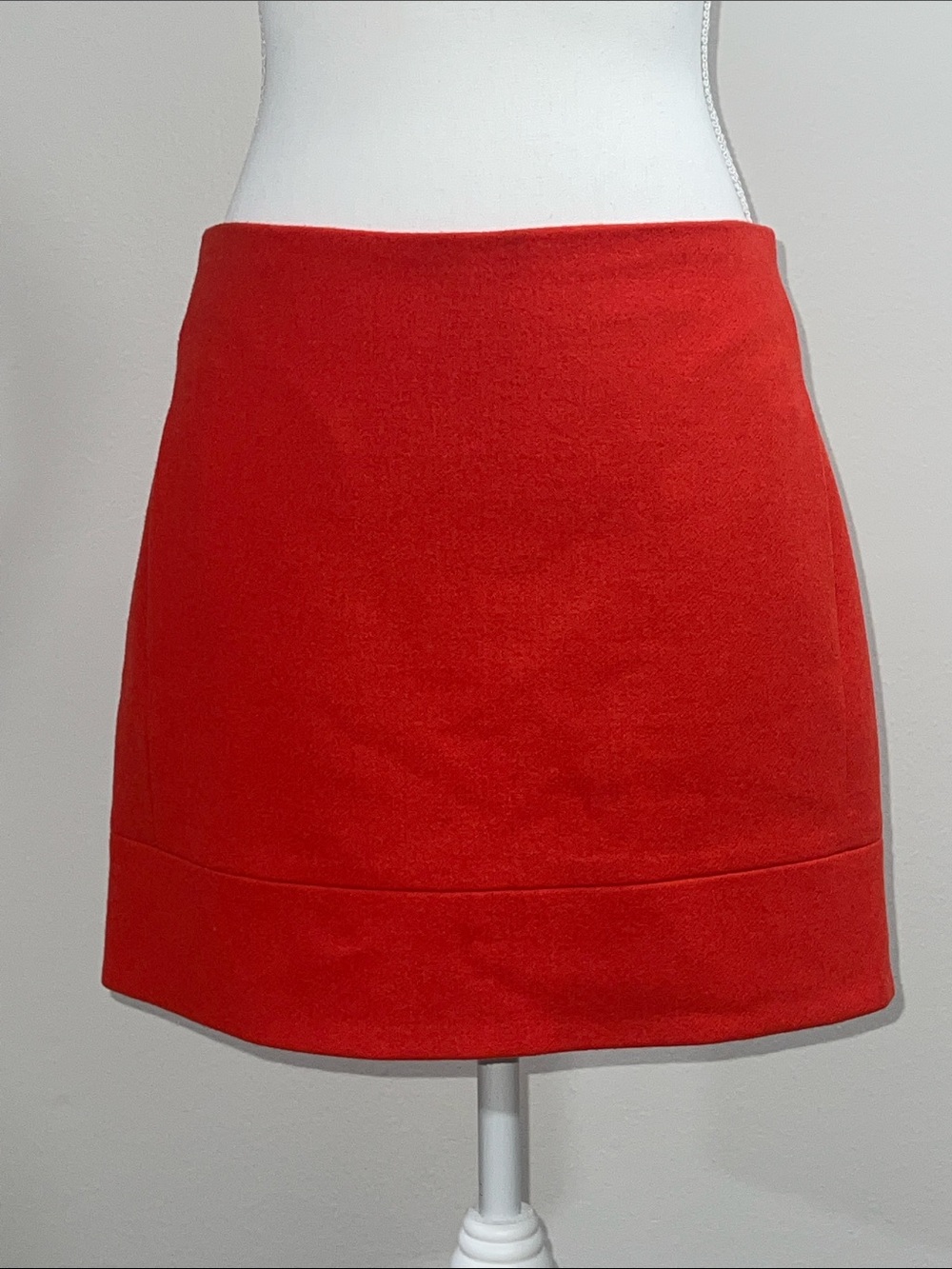 J. Crew Red Wool Skirt, Size 2